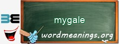 WordMeaning blackboard for mygale